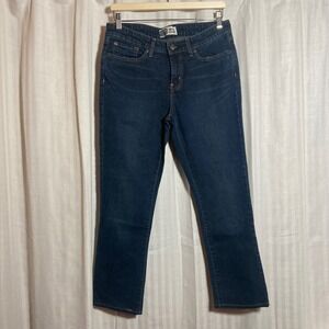 Signature by Levi Strauss & Co Womens Mid Rise Straight Leg Jeans Dark Wash 12